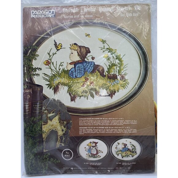 Hummel Boy with Bird Needlecraft Kit 11" x 14" National Paragon Corp 0465 - Picture 10 of 10